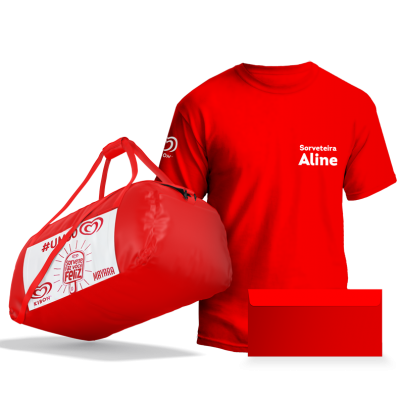 Kit viagem com mala e camiseta personalizada