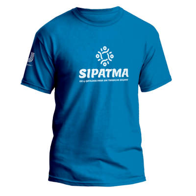 Camiseta sipat malha com gravação frente e manga