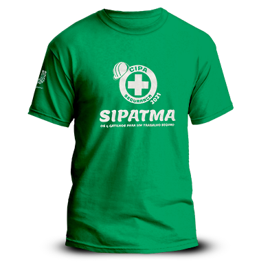 Camiseta sipat malha com gravação frente