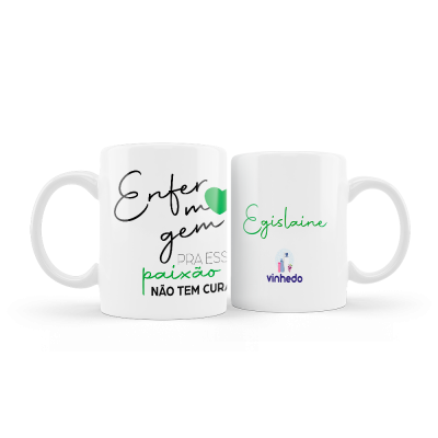 Caneca de porcelana dia do enfermeiro