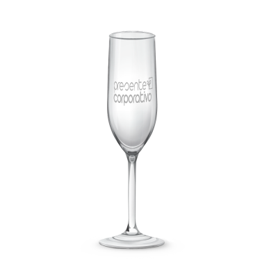 Taça champagne de vidro personalizada