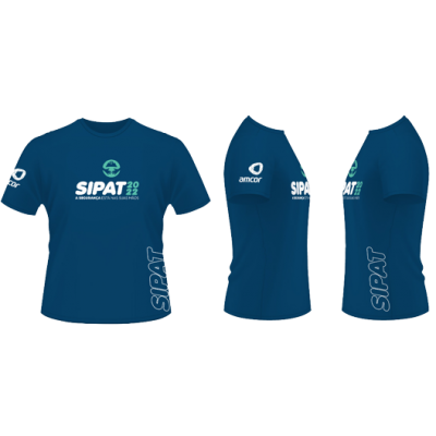 Camiseta SIPAT personalizada em algodão com gravação silk