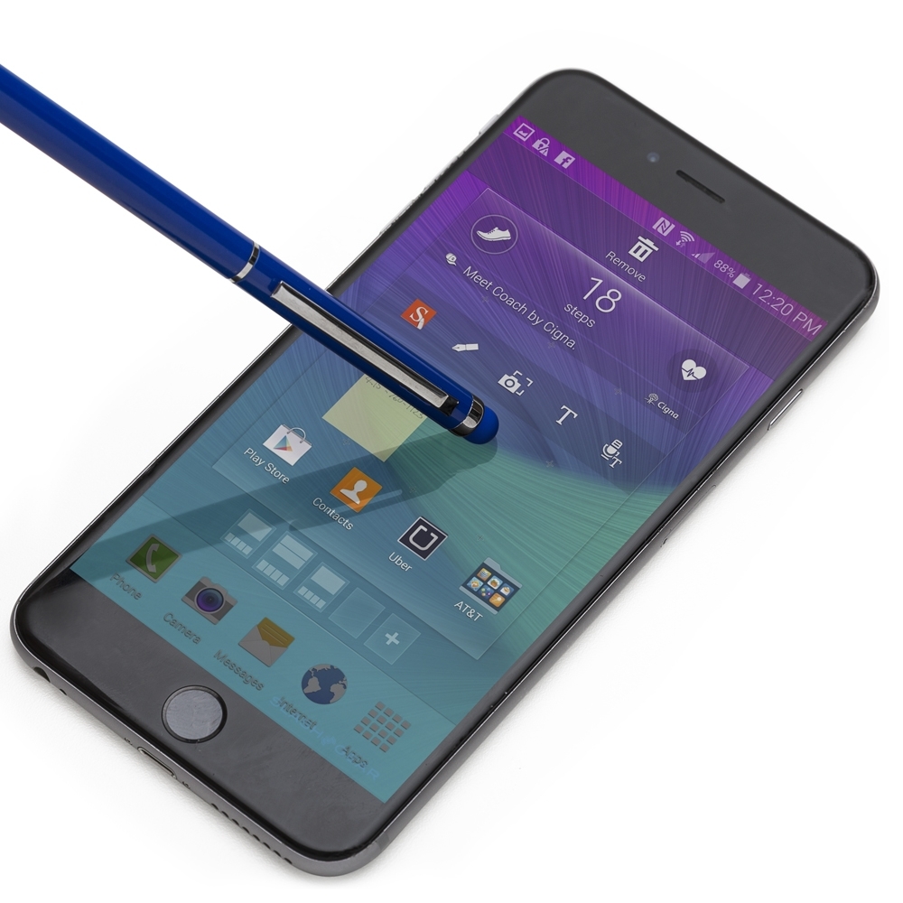 Caneta metálica com touch screen e gravação a laser