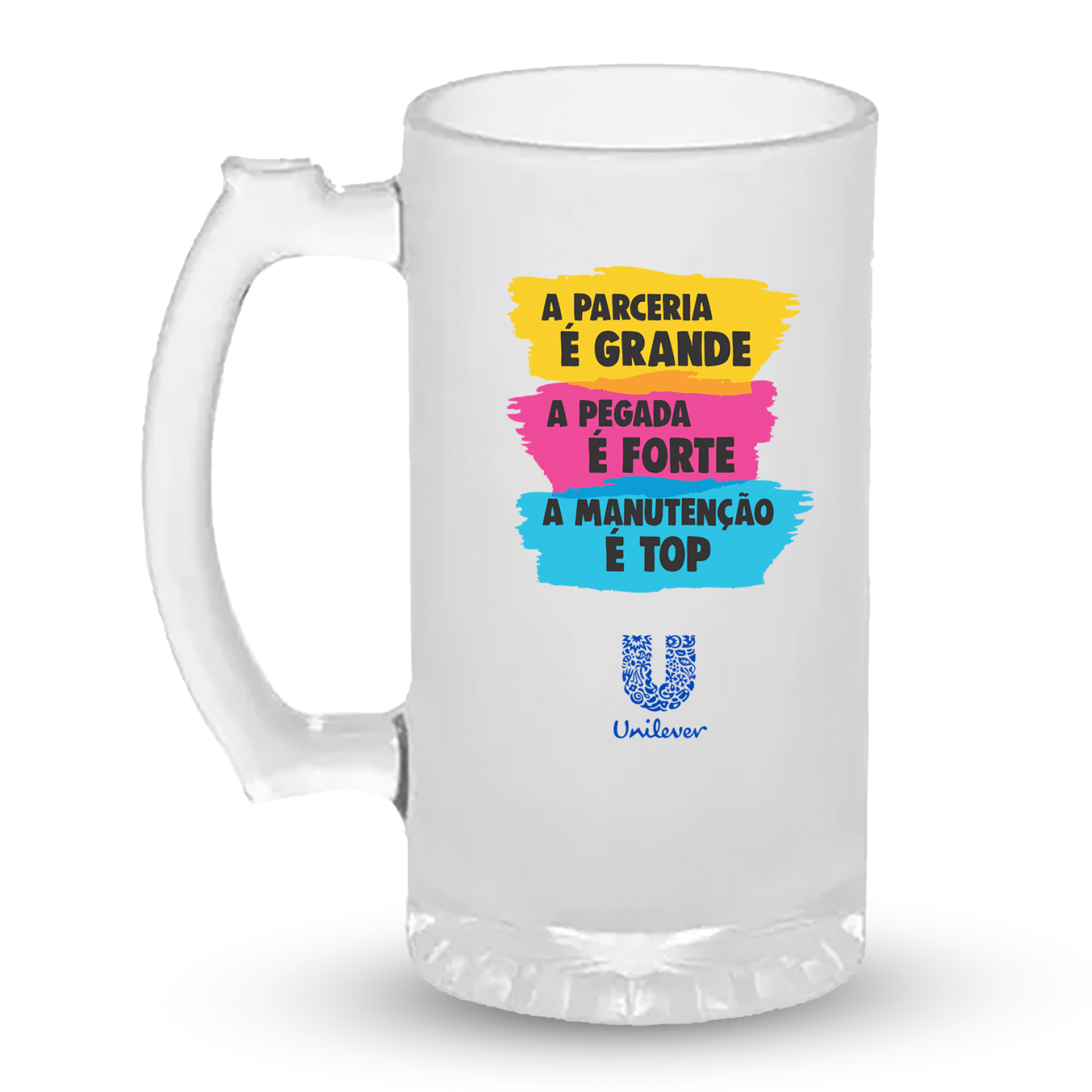 Caneca de vidro fosca