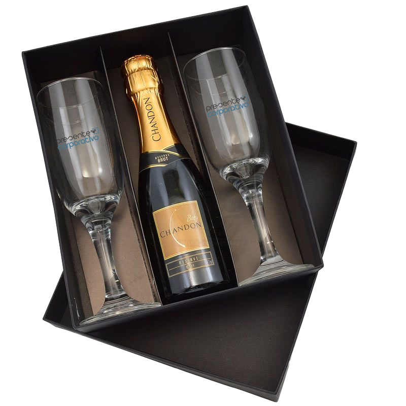 Kit chandon com taça personalizada