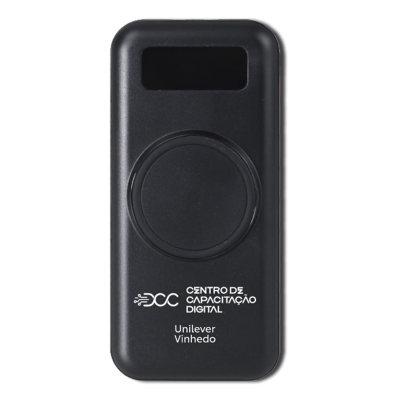 Power Bank por indução + cabo personalizado