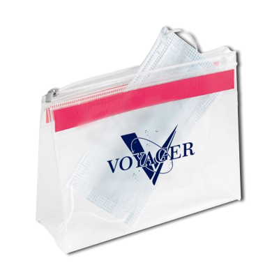 Necessaire em PVC com fecho de correr