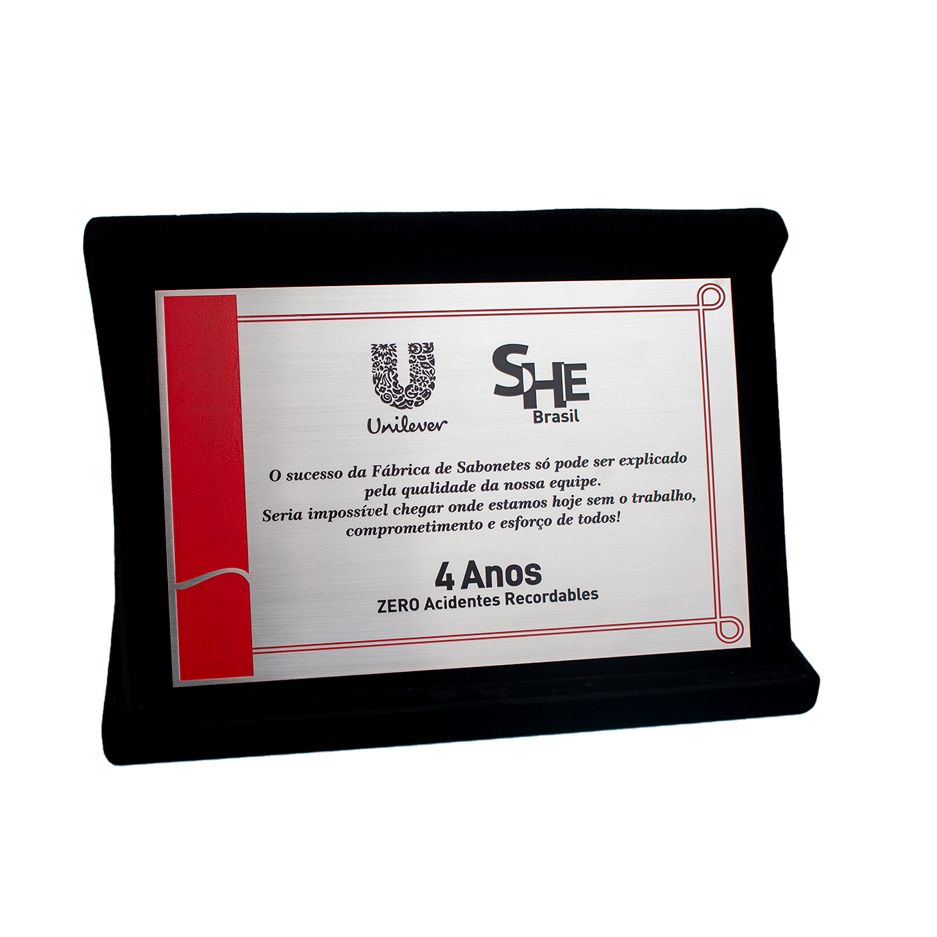 Placa de Homenagem em Aço Inox